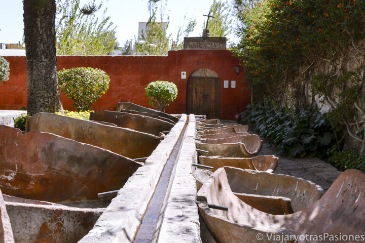 Bonita imagen de la lavandería del Monasterio de Santa Catalina, Arequipa