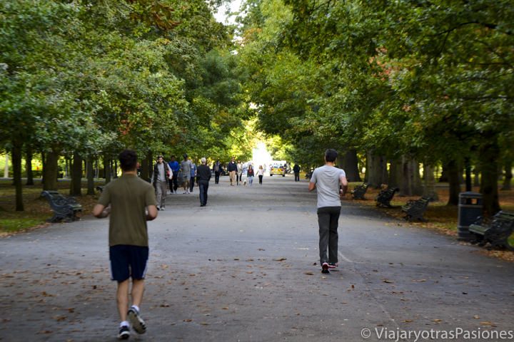 Panorámica de la Broad Walk en el famoso parque de Regent's Park en Londres, Inglaterra