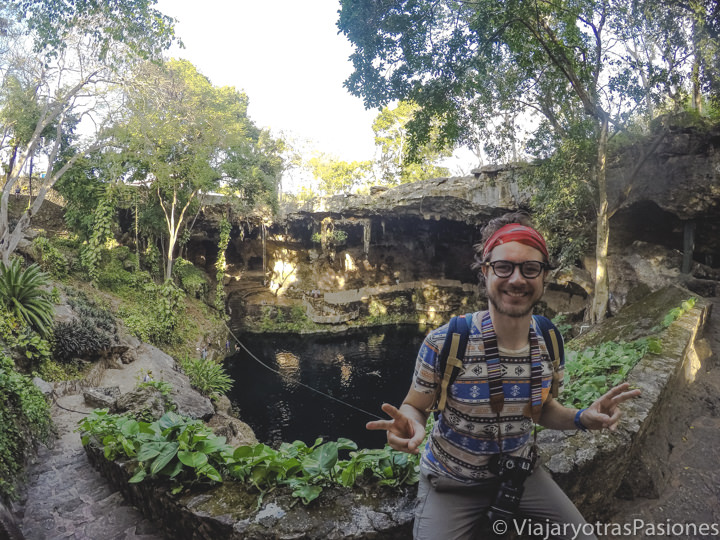 Panorama del cenote Zaci en Valladolid, México