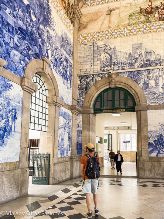 Sala principal de la estación de Sao Bento, Oporto
