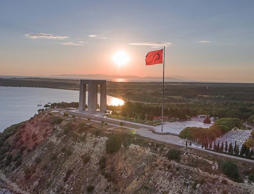 Panorama del memorial de la Grande Guerra en la Península de Gallipoli